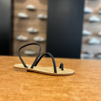 SANDALO INTRECCIO NERO