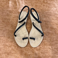 SANDALO INTRECCIO NERO