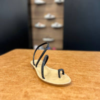 SANDALO INTRECCIO NERO