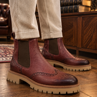 Chelsea boots martellato bordeaux
