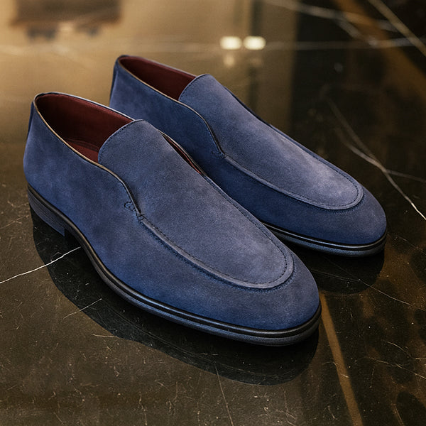Orazio suede blu navy