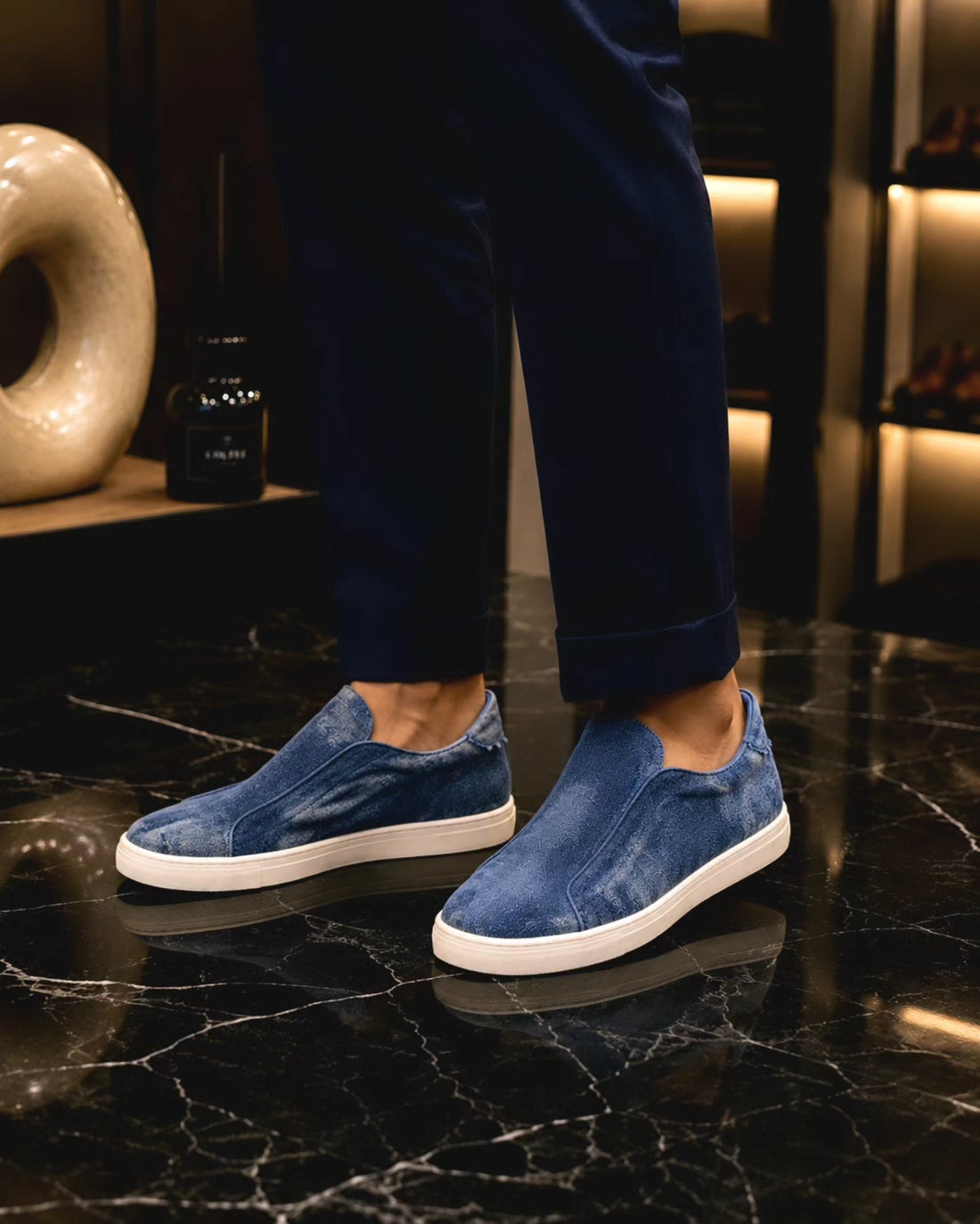 Elastika jeans denim lavato