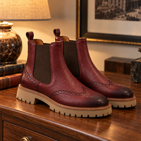 Chelsea boots martellato bordeaux