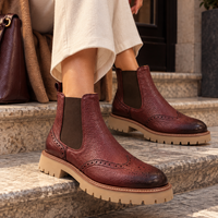 Chelsea boots martellato bordeaux