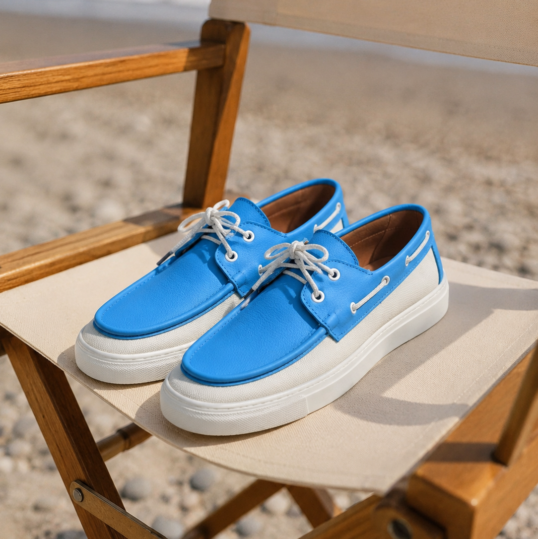 Barca azzurro/Canvas